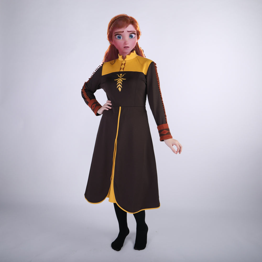Snow Queen Anna Elsa Princess Cosplay Costume Outfit Full Set Halloween Costumes Fancy Dress