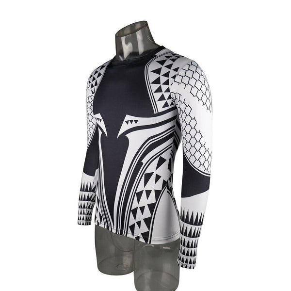 Aquaman Compression Shirt Man 3D Printed T Shirts Comics Cosplay Costume Long Sleeve Tops