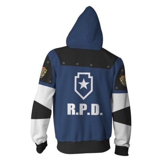 Cosplay Costume Resident Evil 2 Hoodies Halloween Cosplay Leon Scott Kennedy Jacket Sweater Zipper Clothing
