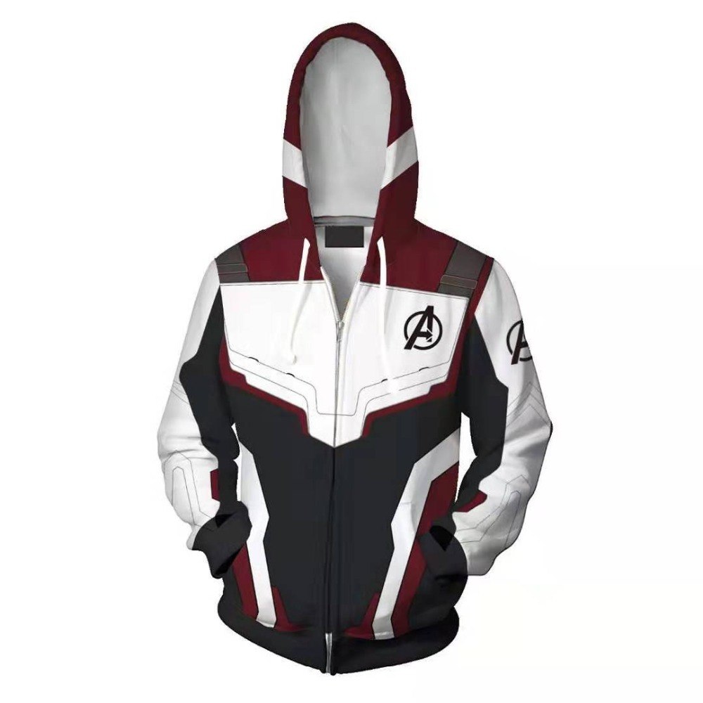 2019 Avengers Endgame Cosplay Quantum Realm Hoodie Costume Zipper