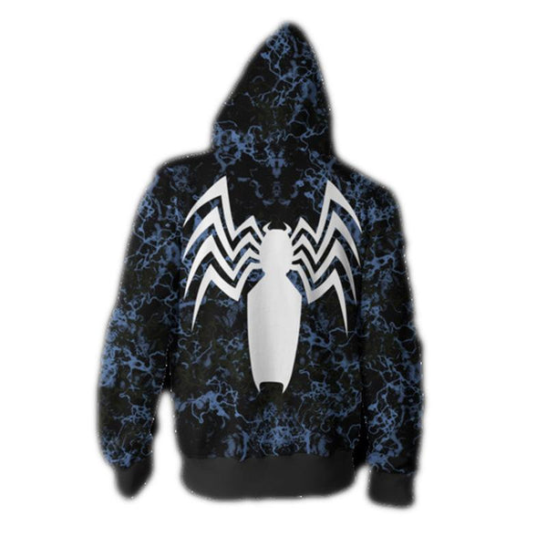 Venom Spider-Man Hoodie Halloween Cosplay Sweatshirt Coat