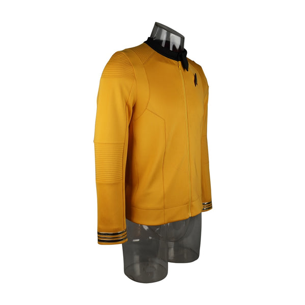 Cosermart Star Trek Discovery Season 2 Starfleet Captain Kirk Shirt Uniform Badge Costumes Men Adult Halloween Cosplay Costume