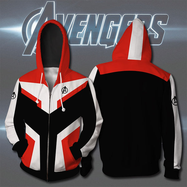 Avengers Endgame Quantum Realm Sweatshirt Jacket Advanced Tech Hoodie Cosplay Costumes