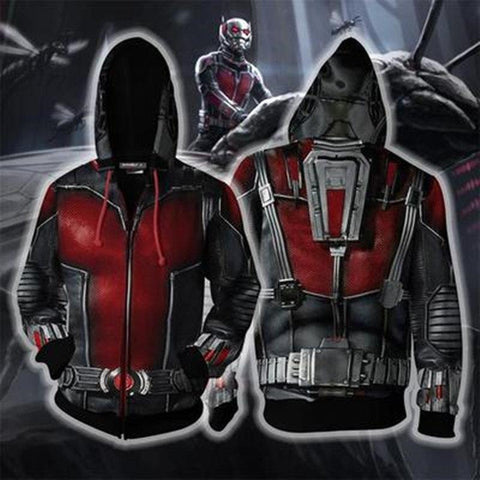 2019 Avengers: Endgame Ant-man Hoodie Hank Pym Cosplay Costume Sweatshirts Jacket Coat