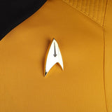 Cosermart Star Trek Discovery Season 2 Starfleet Captain Kirk Shirt Uniform Badge Costumes Halloween Cosplay Costume