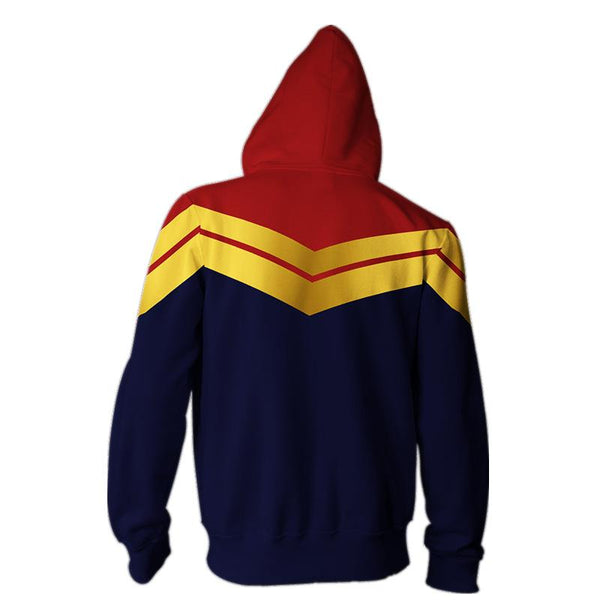Captain Marvel Cosplay Costume Carol Danvers 2019 Superhero Hoodie Halloween Costumes