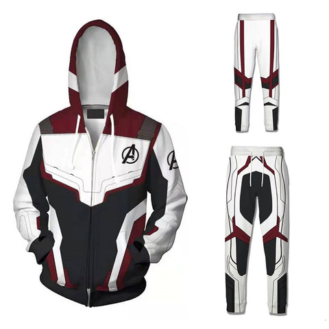 2019 Avengers Endgame Cosplay Quantum Realm Hoodie Costume Zipper Sweatshirt Jacket Avengers Endgame Quantum