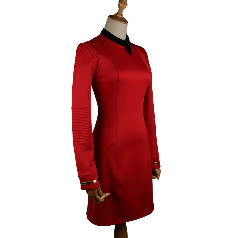 Cosermart Star Trek Discovery Season 2 Commander Female Uniform Dress Woman Cosplay Costume, L / Red Cosermart Star Trek Discovery Season 2 Commander Female Uniform Dress Woman Cosplay Costume, L / Red