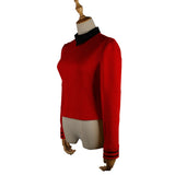 Cosermart Star Trek Discovery Season 2 Female Top Starfleet Commander Uniform with Badge Woman Cosplay Costume