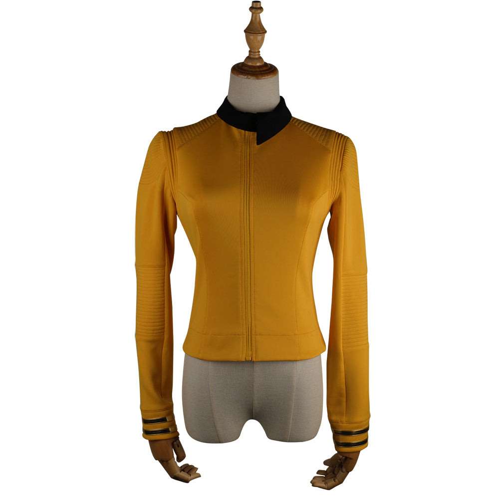 Cosermart Star Trek Discovery Season 2 Female Top Starfleet Commander Uniform with Badge Woman Cosplay Costume