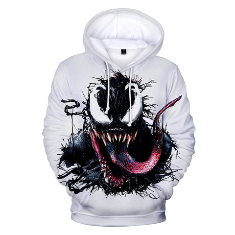 Venom 3D Printing Casual Long-Sleeved Hooded Pullover For Men