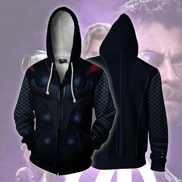 2019 Avengers: Endgame Hoodie Cosplay Costume Thor Sweatshirts Jacket Coat
