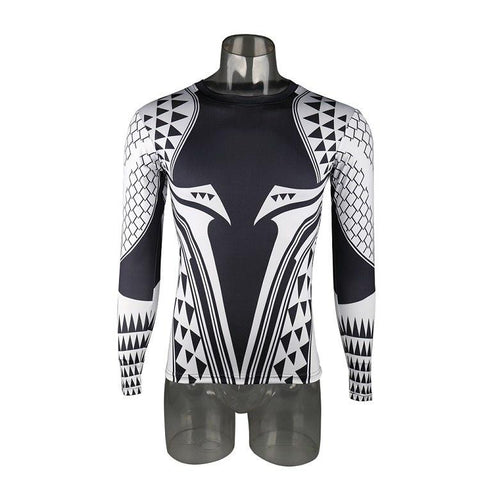 Aquaman Compression Shirt Man 3D Printed T Shirts Comics Cosplay Costume Long Sleeve Tops