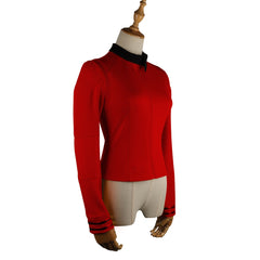 Cosermart Star Trek Discovery Season 2 Female Top Starfleet Commander Uniform with Badge Woman Cosplay Costume