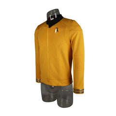 Cosermart Star Trek Discovery Season 2 Starfleet Captain Kirk Shirt Uniform Badge Costumes Men Adult Halloween Cosplay Costume