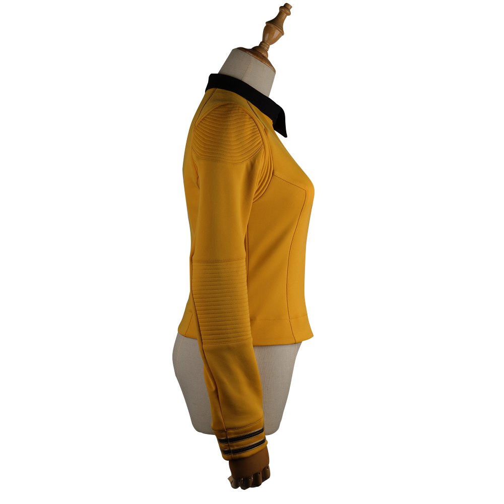 Cosermart Star Trek Discovery Season 2 Female Top Starfleet Commander Uniform with Badge Woman Cosplay Costume