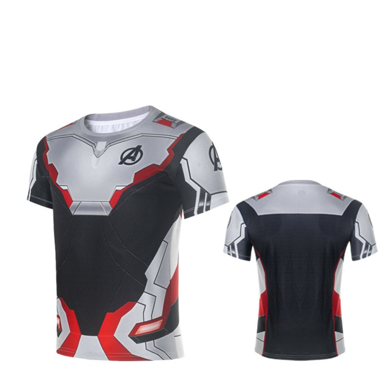 2019 New Avengers Endgame Quantum Realm T Short Tee Man Advanced Tech Top Shirt Cosplay Costumes