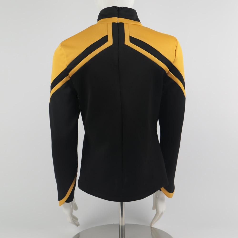Cosermart Star Trek Picard  JL Uniform  Female Red Gold Blue Top Shirt Cosplay Costume Women Adult Coat Prop