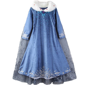 Aisha Dress Girl Anna Princess Skirt Dress Cosplay Costume For Kids