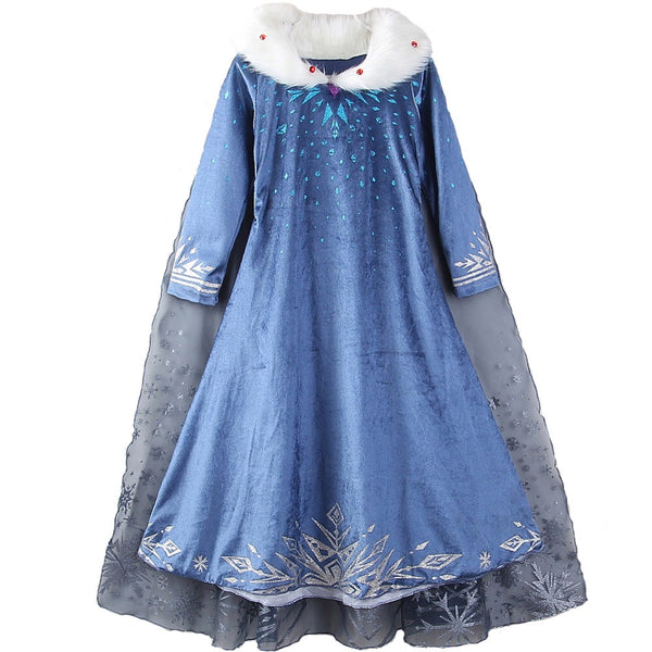 2019 Frozen Aisha Dress Girl Anna Princess Skirt Dress Cosplay Costume For Kids