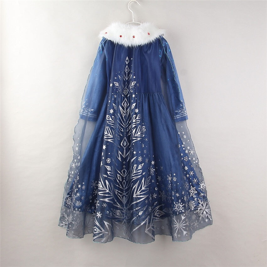 Aisha Dress Girl Anna Princess Skirt Dress Cosplay Costume For Kids