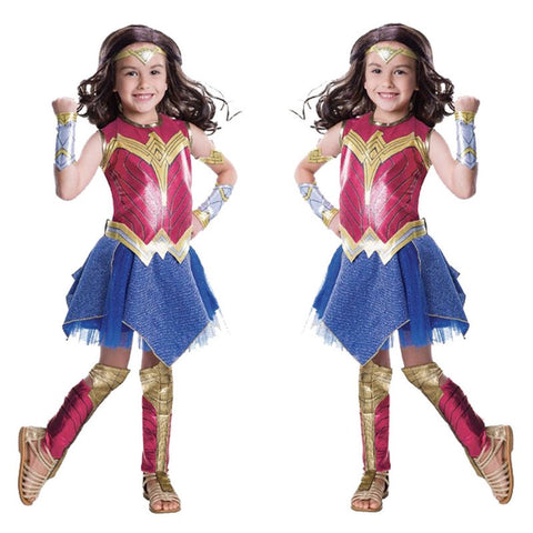 2017 Movie Wonder Woman  Diana Princess Cosplay Dress For Kids