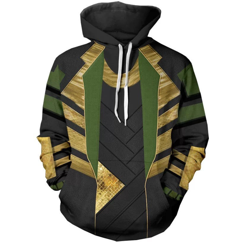 Loki Season 1 Hoodie Sweater Jacket Cosplay Costume for Adult