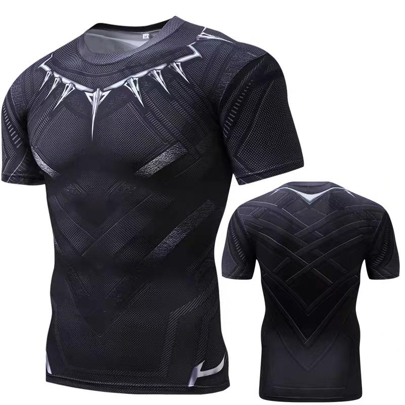 Captain America Civil War Black Panther Short Sleeve T-Shirt