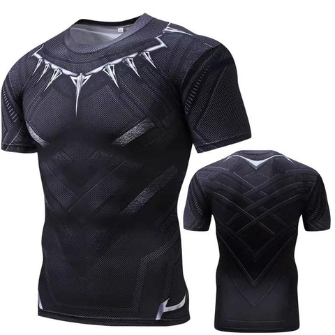 Captain America Civil War Black Panther Short Sleeve T-Shirt