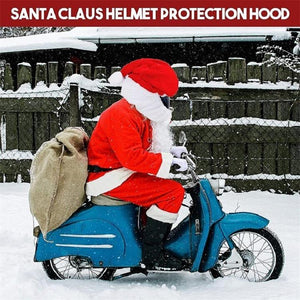 Motorcycle Helmet Cover Christmas Hat Santa Cap