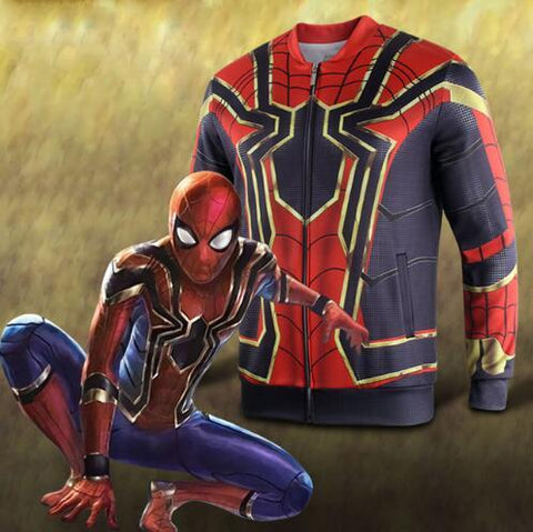2018 Avengers Infinity War Spider-Man  Cosplay Coat Baseball Jacket