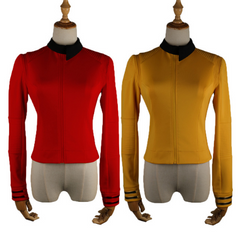 Cosermart Star Trek Discovery Season 2 Female Top Starfleet Commander Uniform with Badge Woman Cosplay Costume