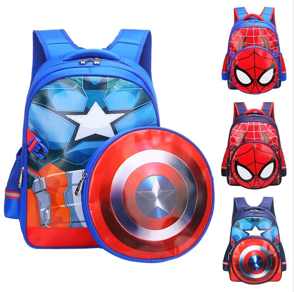 Avengers Endgame Cosplay Captain America Backpack Bags Steve Rogers Spiderman Bag Kids Superhero Cosplay