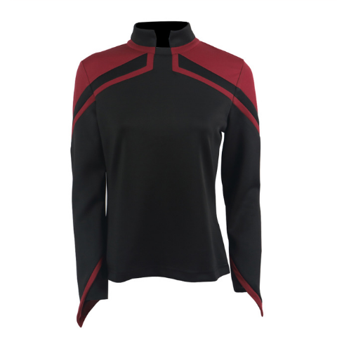 Cosermart Star Trek Picard  JL Uniform  Female Red Gold Blue Top Shirt Cosplay Costume Women Adult Coat Prop