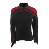 Cosermart Star Trek Picard  JL Uniform  Female Red Gold Blue Top Shirt Cosplay Costume Women Adult Coat Prop
