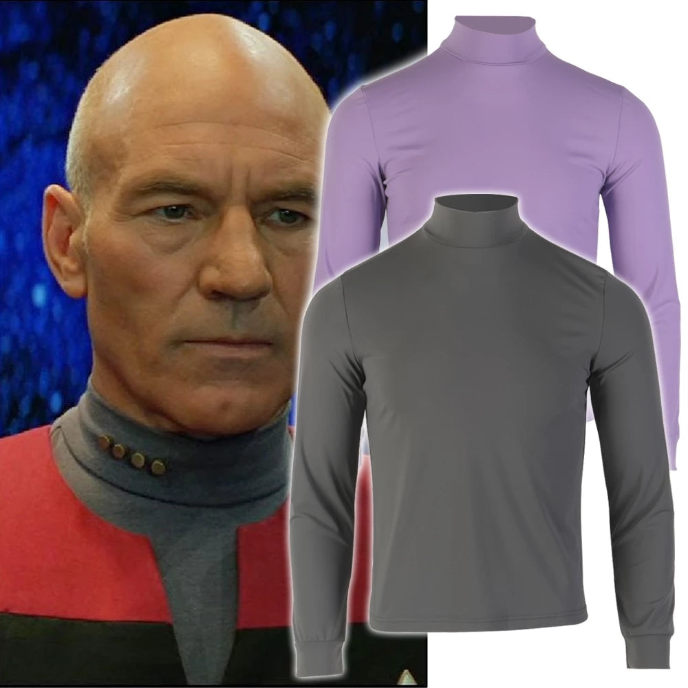 Star Trek First Contact Gray Undershirt Deep Space Nine Picard Sisko Uniforms Halloween Cosplay Costume Prop