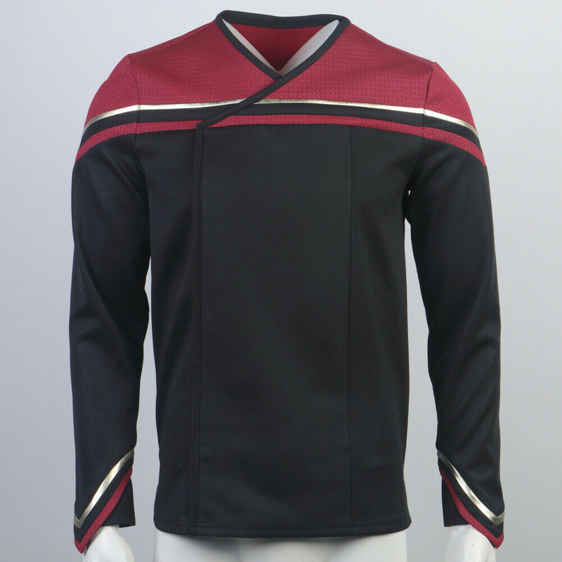 Star Trek Picard 2 Captain Admiral Red Uniforms Cosplay Starfleet Shirt Costumes