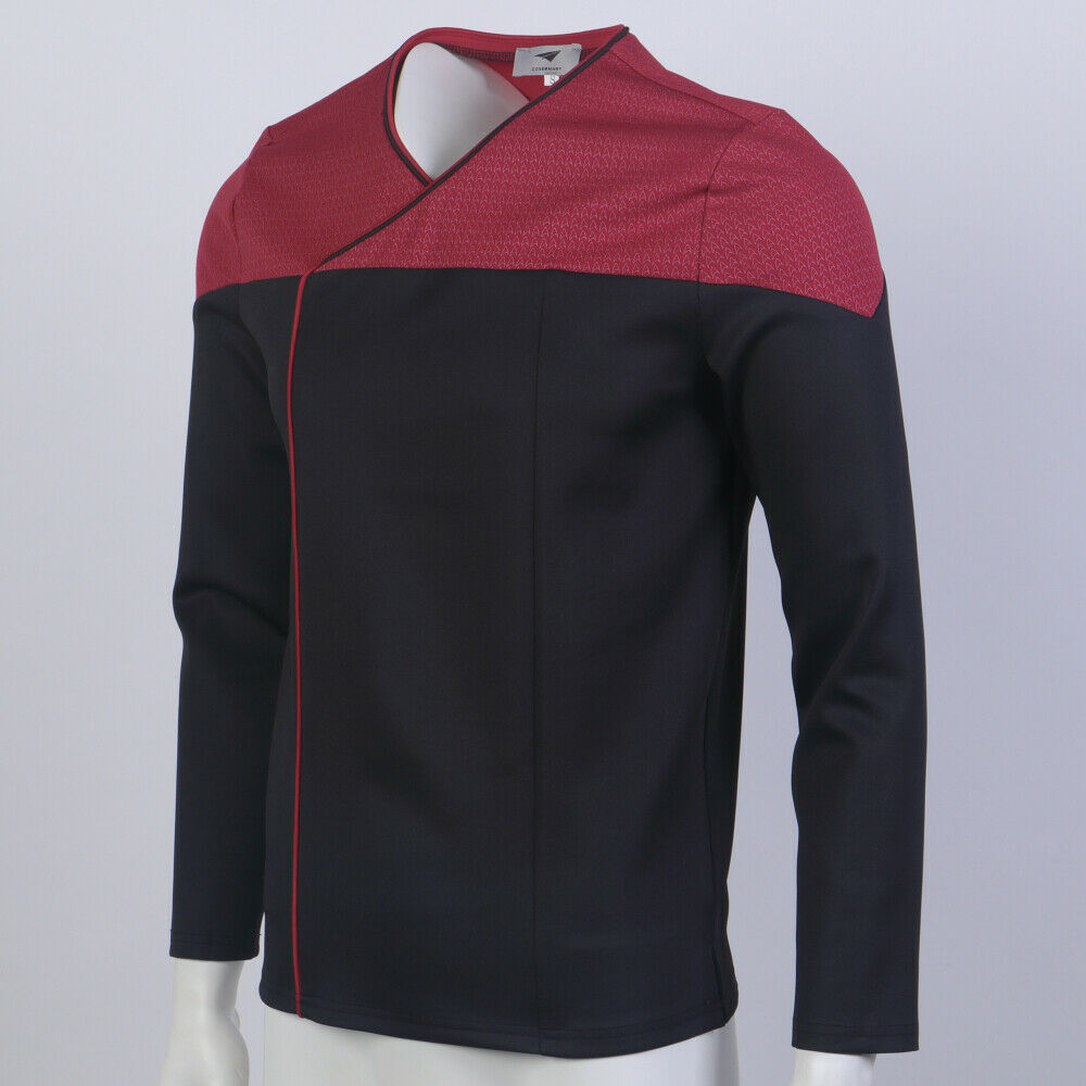 Star Trek Picard  Command Red Uniform Cosplay Starfleet Gold Blue Top Shirts Costume