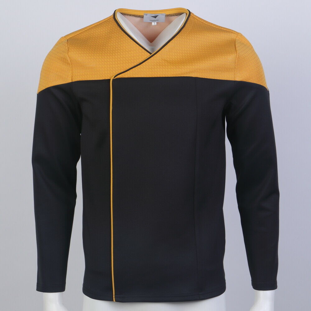 Star Trek Picard  Command Red Uniform Cosplay Starfleet Gold Blue Top Shirts Costume
