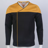 Star Trek Picard  Command Red Uniform Cosplay Starfleet Gold Blue Top Shirts Costume