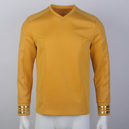 Star Trek Strange New Worlds Captain Pike Gold Uniforms Startfleet Blue Red  Yellow Top Shirts
