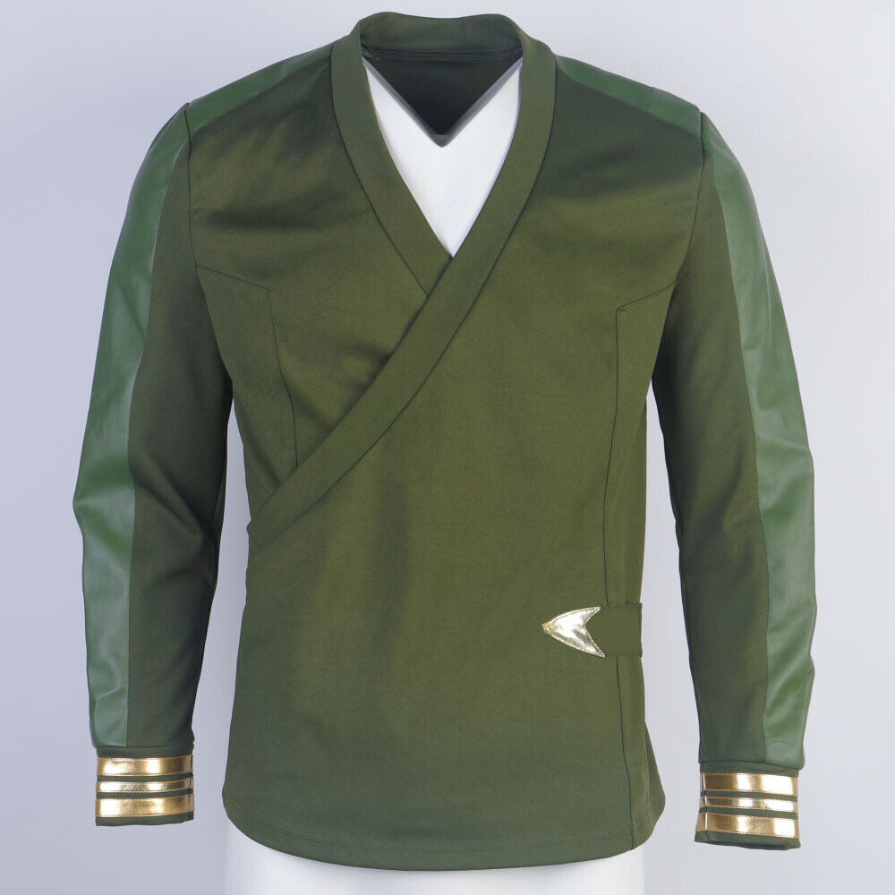 Star Trek Strange New Worlds Captain Pike Green Uniforms Starfleet Top Shirts Costumes
