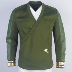 Star Trek Strange New Worlds Captain Pike Green Uniforms Starfleet Top Shirts Costumes