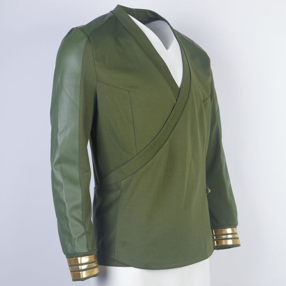 Star Trek Strange New Worlds Captain Pike Green Uniforms Starfleet Top Shirts Costumes