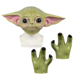 SW The Mandalorian Baby Yoda  Cosplay Helmet Glove Halloween Props