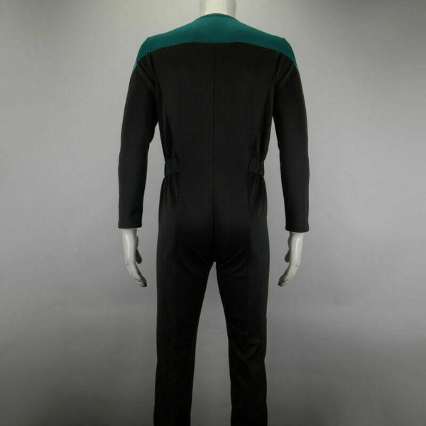 Cosermart Star Trek Deep Space Nine Blue Uniform Jumpsuit Cosplay Adult Male Costumes New