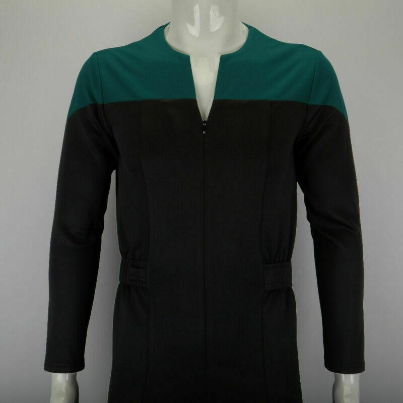 Cosermart Star Trek Deep Space Nine Blue Uniform Jumpsuit Cosplay Adult Male Costumes