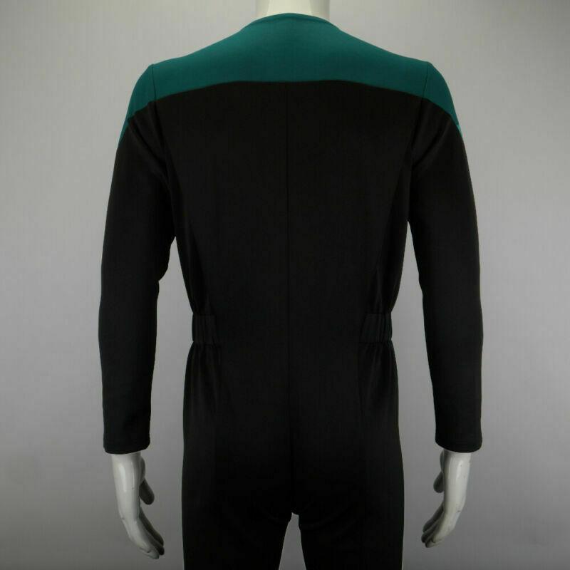 Cosermart Star Trek Deep Space Nine Blue Uniform Jumpsuit Cosplay Adult Male Costumes
