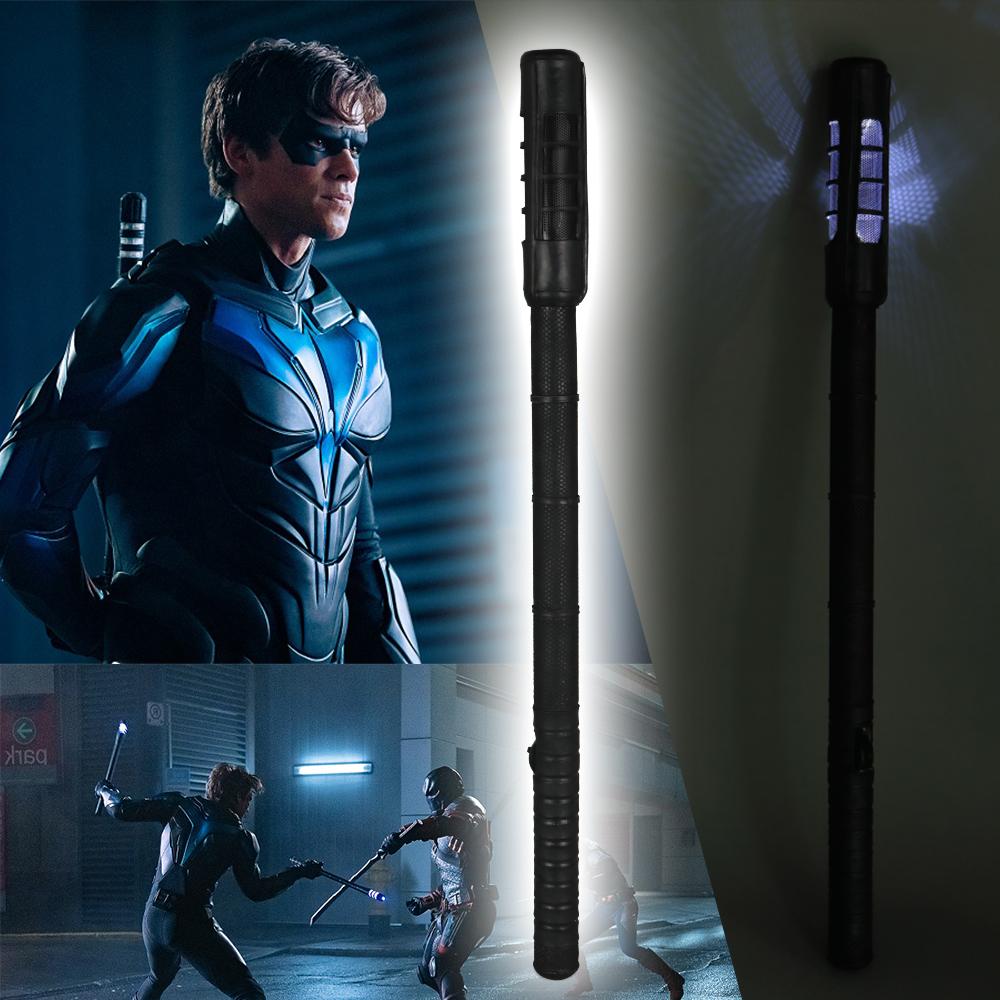 Titans Cosplay Dick Grayson Robin LED Nightwings Escrima Sticks Halloween Props