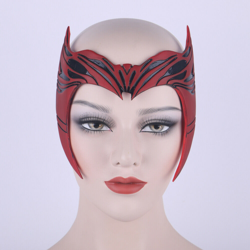 Scarlet Witch Cosplay Crown Headpiece Women Helmet Mask Props PVC